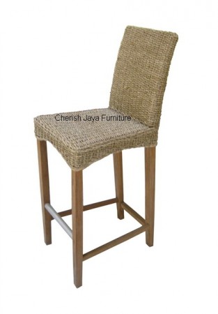 Code: SJCT 003 Name: Rushed Barstool Size: W=40 x D=47 x H=115 cm Wood: Solid Teakwood